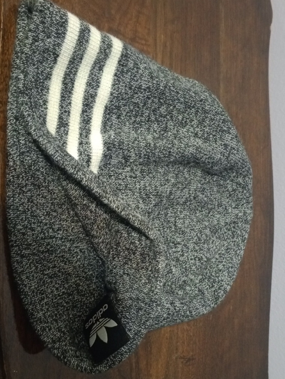 adidas Gray & White Marled Knit Cuffed Beanie